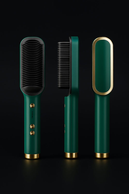 Professional Hair Straightener Tourmaline Ceramic Hair Curler Brush Hair Comb