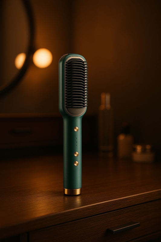 Professional Hair Straightener Tourmaline Ceramic Hair Curler Brush Hair Comb